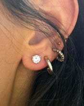 Load image into Gallery viewer, 1.25 Carat Lab Created Diamond Martini Setting Stud Earrings - 14K White Gold