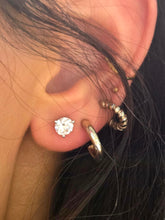 Load image into Gallery viewer, 1.25 Carat Lab Created Diamond Martini Setting Stud Earrings - 14K White Gold