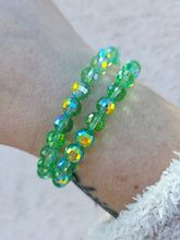 Load image into Gallery viewer, Green Apple Disco Crystal Beaded Bracelet - Elena Michele