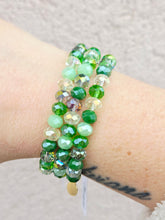 Load image into Gallery viewer, Mixed Green Crystal Beaded Bracelet - Elena Michele