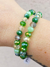 Load image into Gallery viewer, Mixed Green Crystal Beaded Bracelet - Elena Michele