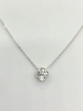 Load image into Gallery viewer, Tiny Diamond Cut Clover Necklace - Sterling Silver