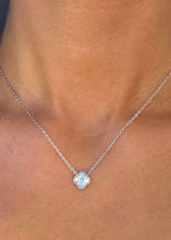 Load image into Gallery viewer, Tiny Diamond Cut Clover Necklace - Sterling Silver