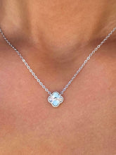 Load image into Gallery viewer, Tiny Diamond Cut Clover Necklace - Sterling Silver