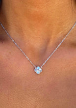 Load image into Gallery viewer, Tiny Diamond Cut Clover Necklace - Sterling Silver