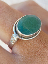 Load image into Gallery viewer, Emerald Oval Ring with Infinity Accents