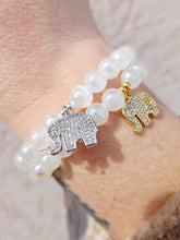 Load image into Gallery viewer, White Selenite Pave Elephant- Elena Michele