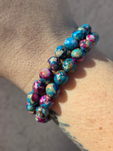 Load image into Gallery viewer, Purple/Blue Sea Sediment Jasper Stacker- Elena Michele