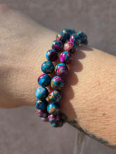 Load image into Gallery viewer, Purple/Blue Sea Sediment Jasper Stacker- Elena Michele