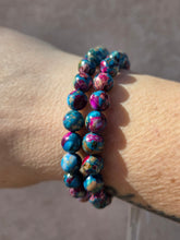 Load image into Gallery viewer, Purple/Blue Sea Sediment Jasper Stacker- Elena Michele