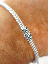 Load image into Gallery viewer, Hammered Gold on Silver Bangle Bracelet - Samuel B