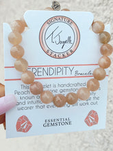 Load image into Gallery viewer, Serendipity Peach Moonstone Stacker - TJazelle *Retired*