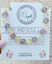 Load image into Gallery viewer, "Body and Soul" Amethyst Citrine Faceted Stacker -TJazelle