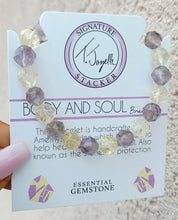 Load image into Gallery viewer, "Body and Soul" Amethyst Citrine Faceted Stacker -TJazelle
