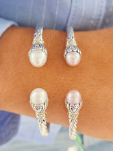 Load image into Gallery viewer, Fresh Water Pink Pearl Cable Bangle - Samuel B