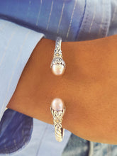 Load image into Gallery viewer, Fresh Water Pink Pearl Cable Bangle - Samuel B