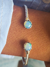 Load image into Gallery viewer, Opal Twisted Cable Bangle Bracelet - Samuel B