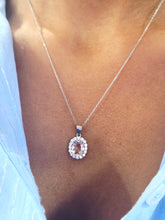 Load image into Gallery viewer, Pink CZ Earring &amp; Necklace Set