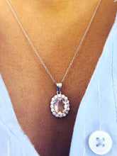 Load image into Gallery viewer, Pink CZ Earring &amp; Necklace Set