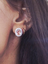 Load image into Gallery viewer, Pink CZ Earring &amp; Necklace Set