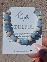 Load image into Gallery viewer, Aquamarine Beige Jade Soulful Bracelet - TJazelle