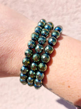 Load image into Gallery viewer, Green Blue Hematite Stacker - TJazelle