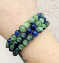 Load image into Gallery viewer, Blue Green Cats Eye Stacker - TJazelle