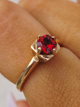 Load image into Gallery viewer, Garnet Ring - 14K Rose Gold - Estate