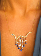 Load image into Gallery viewer, Sapphire and diamond Snake Necklace