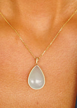 Load image into Gallery viewer, Aquamarine Chalcedony Necklace-14K Yellow Gold
