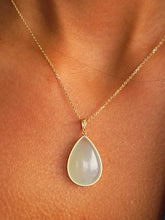 Load image into Gallery viewer, Aquamarine Chalcedony Necklace-14K Yellow Gold