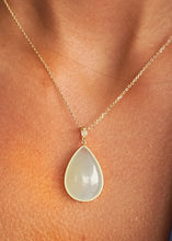Load image into Gallery viewer, Aquamarine Chalcedony Necklace-14K Yellow Gold