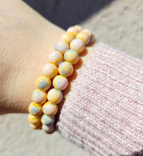 Load image into Gallery viewer, Pink Mosaic Glass Beaded Bracelet - Elena Michele