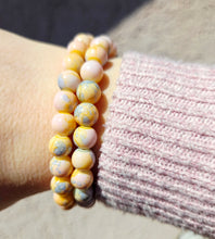 Load image into Gallery viewer, Pink Mosaic Glass Beaded Bracelet - Elena Michele