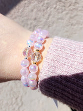 Load image into Gallery viewer, Pink Selenite w/ AB Disco Ball- Elena Michele