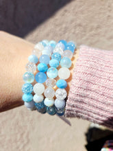 Load image into Gallery viewer, Blue Mixed Stones Beaded Bracelet - Elena Michele