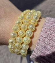 Load image into Gallery viewer, Yellow Crackle Beaded Bracelet - Elena Michele