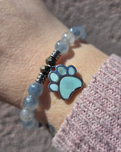 Load image into Gallery viewer, Paw Print Larimar Charm Bracelet - TJazelle