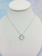 Load image into Gallery viewer, White Mother Of Pearl Clover Necklace - Sterling Silver
