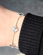 Load image into Gallery viewer, Diamond Cut Clover Bracelet - Sterling Silver