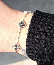 Load image into Gallery viewer, Diamond Cut Clover Bracelet - Sterling Silver