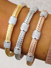 Load image into Gallery viewer, "Three Wishes" Italian Hook Cuff Bangle Bracelet