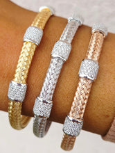Load image into Gallery viewer, "Three Wishes" Italian Hook Cuff Bangle Bracelet
