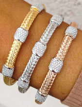 Load image into Gallery viewer, "Three Wishes" Italian Hook Cuff Bangle Bracelet