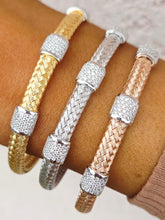 Load image into Gallery viewer, "Three Wishes" Italian Hook Cuff Bangle Bracelet