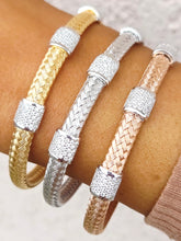 Load image into Gallery viewer, "Three Wishes" Italian Hook Cuff Bangle Bracelet
