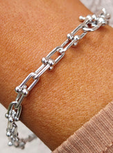 Load image into Gallery viewer, 7.25" U Link Bracelet - Sterling Silver
