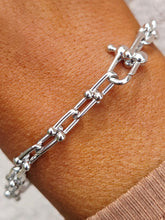 Load image into Gallery viewer, 7.25" U Link Bracelet - Sterling Silver