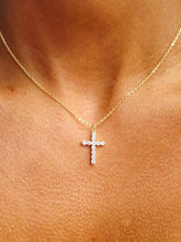 Load image into Gallery viewer, Everyday CZ Cross Necklace