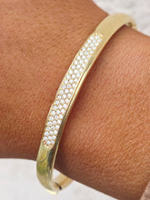 Load image into Gallery viewer, Diamond Gold Bangle - 14K Yellow Gold